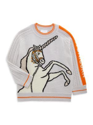 Burberry Little Girl's Unicorn Wool Sweater on SALE 